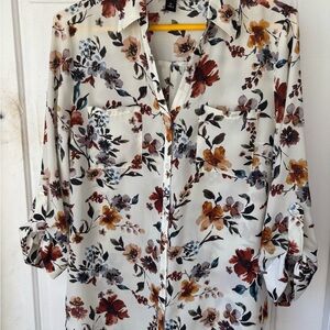 by & by Multicolor Floral Button Down Shirt
